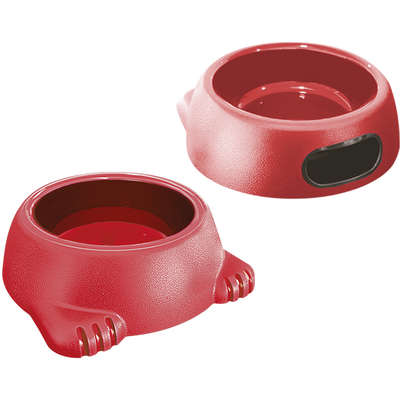 Comedouro Plástico Glamour Vermelho