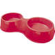 Comedouro Plástico Pop Duplo Vermelho