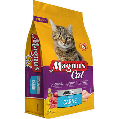 Ração Magnus Cat Premium Carne para Gatos Adultos