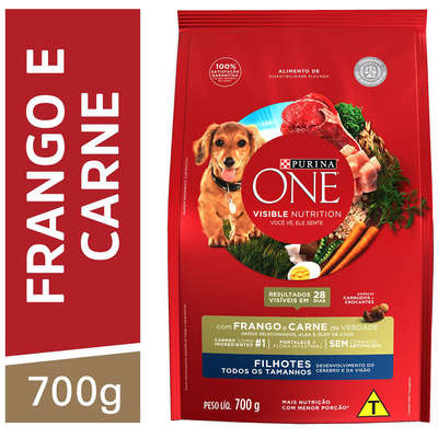 Ração Seca Nestlé Purina One Frango e Carne para Cães Filhotes
