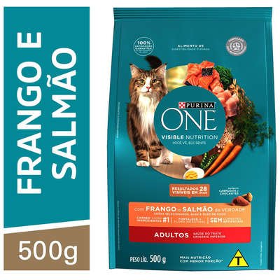 Ração Seca Nestlé Purina One Frango e Salmão para Gatos Adultos