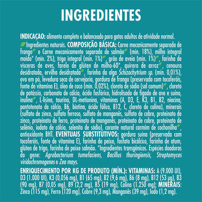Ração Seca Nestlé Purina One Frango e Salmão para Gatos Adultos