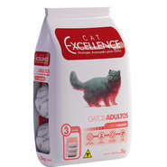 Ração Seca Cat Excellence Salmão para Gatos Adultos - 3Kg