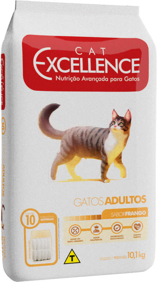 Ração Seca Cat Excellence Frango para Gatos Adultos - 10,1Kg