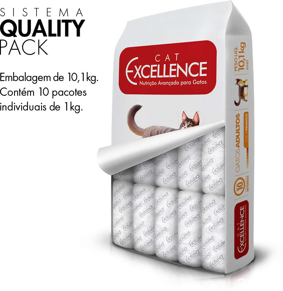 Ração Seca Cat Excellence Frango para Gatos Adultos - 10,1Kg