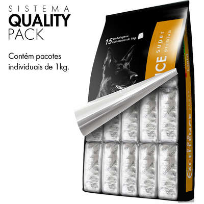 Ração Seca Dog Excellence Super Premium Light para Cães Adultos Raças Médias e Grandes