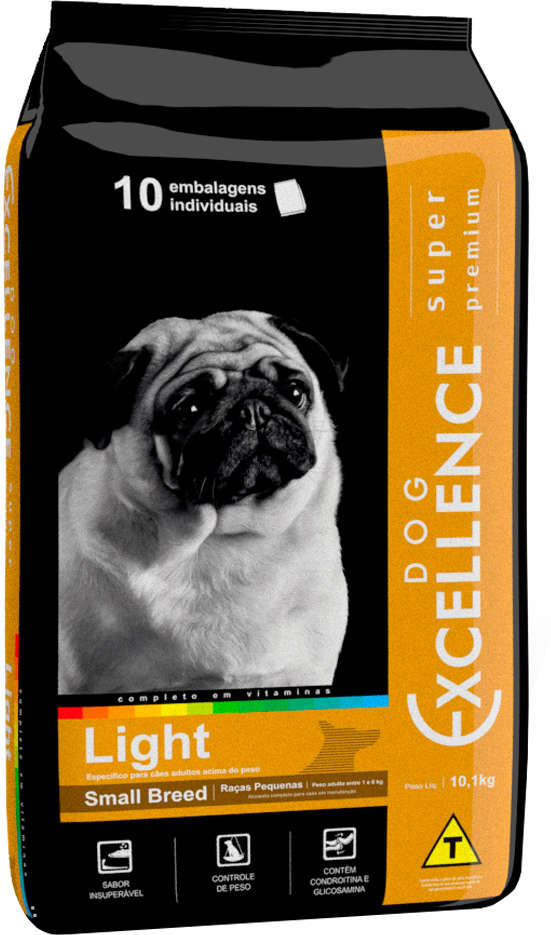 Ração Seca Dog Excellence Super Premium Light para Cães Adultos Raças Pequenas - 10,1Kg