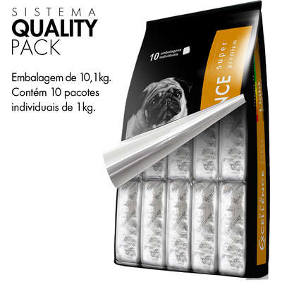 Ração Seca Dog Excellence Super Premium Light para Cães Adultos Raças Pequenas