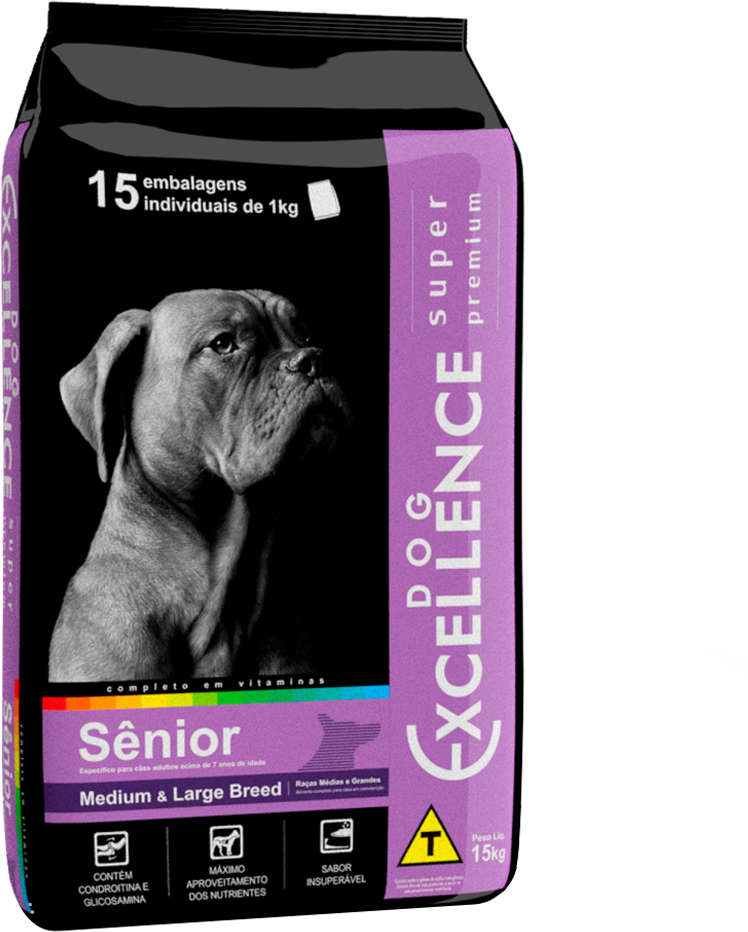 Ração Seca Dog Excellence Super Premium para Cães Sênior Raças Médias e Grandes - 15Kg