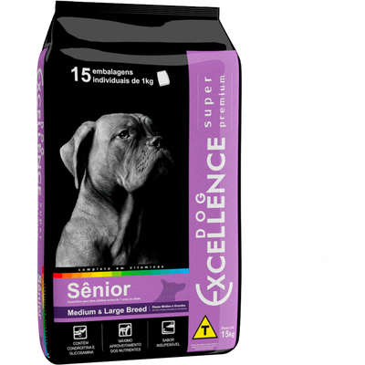 Ração Seca Dog Excellence Super Premium para Cães Sênior Raças Médias e Grandes