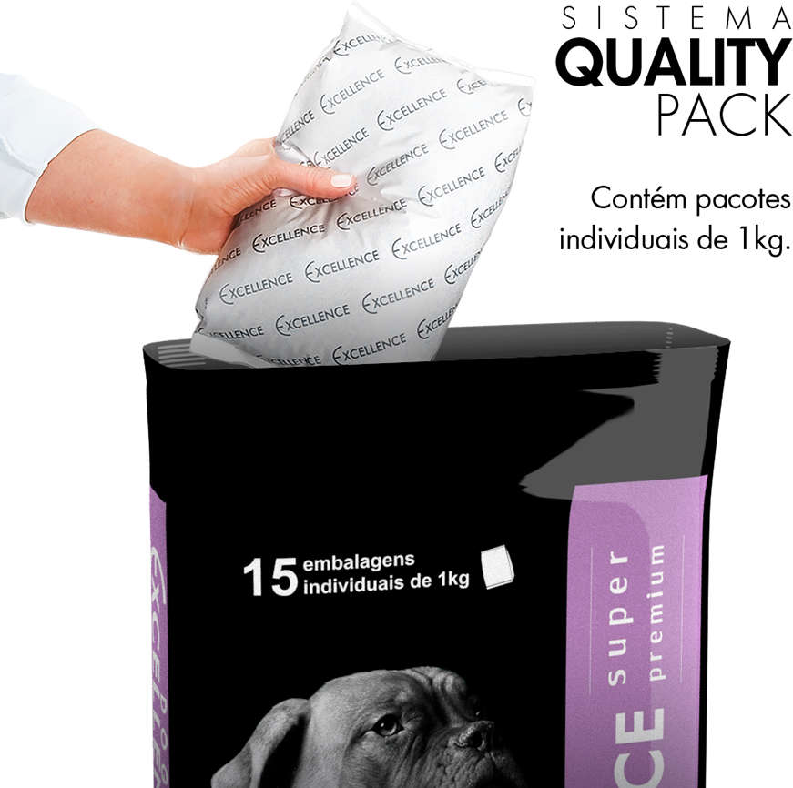 Ração Seca Dog Excellence Super Premium para Cães Sênior Raças Médias e Grandes - 15Kg