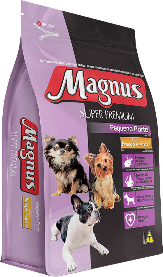 Ração Magnus Super Premium Frango e Arroz para Cães Adultos de Pequeno Porte - 10,1Kg