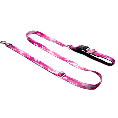 Guia Running Camuflada Rosa para Cães