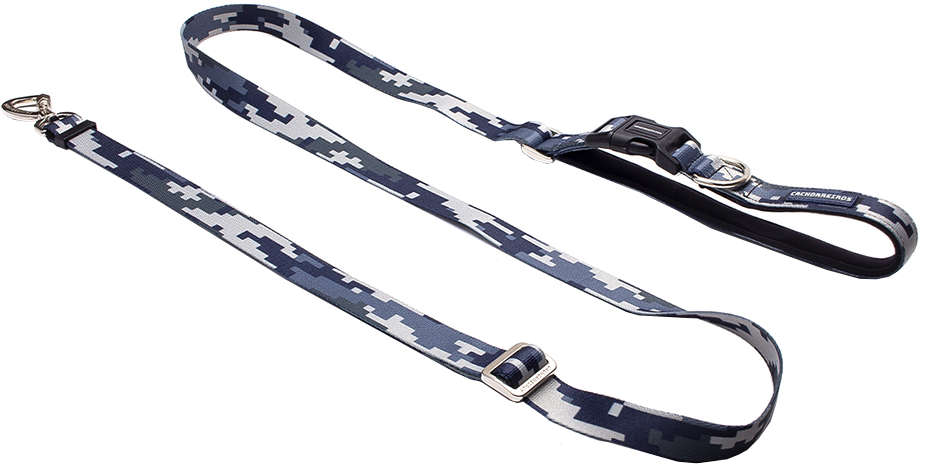 Guia Running Camuflada Cinza para Cães - Tam. G