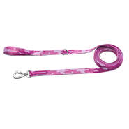 Guia Longa Camuflada Rosa para Cães - 5 Metros
