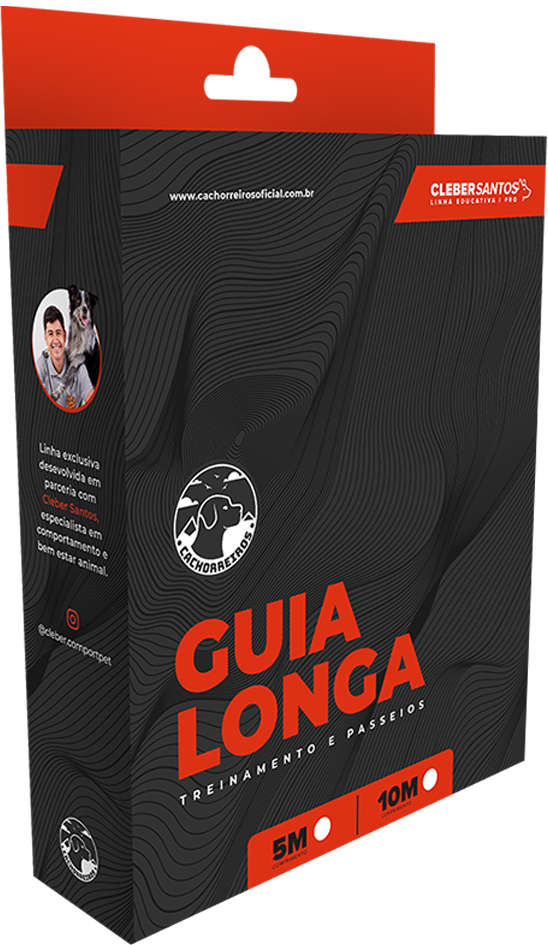 Guia Longa Camuflada Cinza para Cães - 10 Metros