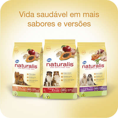 Ração Total Naturalis Frango,Peru e Vegetais para Cães Adultos Raças Pequenas