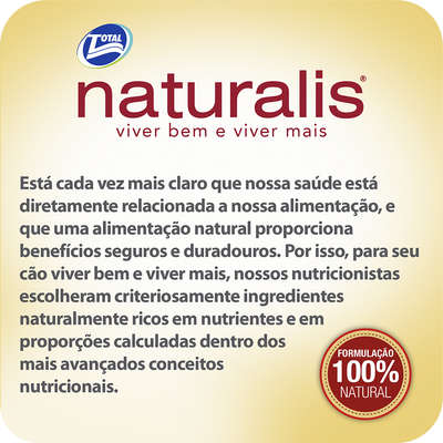 Ração Total Naturalis Frango, Peru e Frutas para Cães Adultos