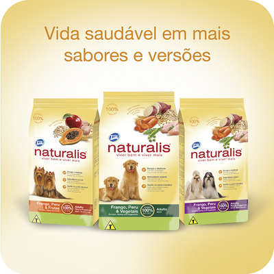Ração Total Naturalis Frango, Peru e Frutas para Cães Adultos