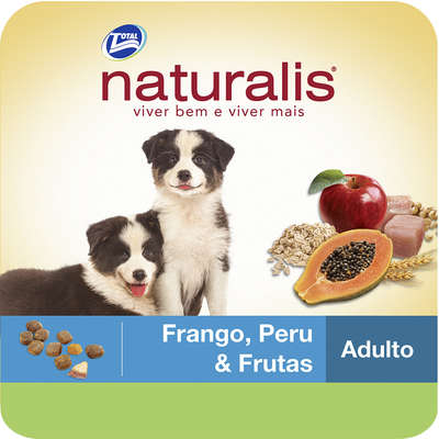 Ração Total Naturalis Frango,Peru e Frutas para Cães Filhotes
