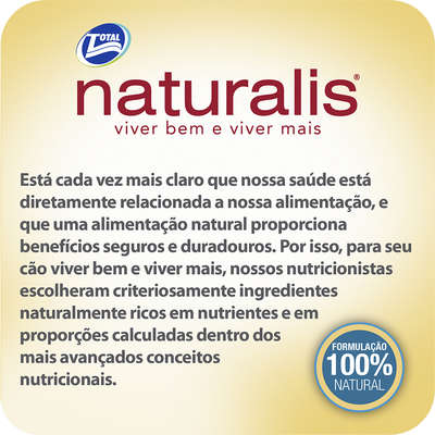 Ração Total Naturalis Frango,Peru e Frutas para Cães Filhotes
