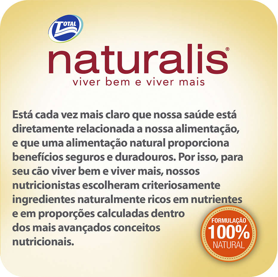 Ração Total Naturalis Frango, Peru e Frutas para Cães Adultos de Raças Pequenas - 2Kg