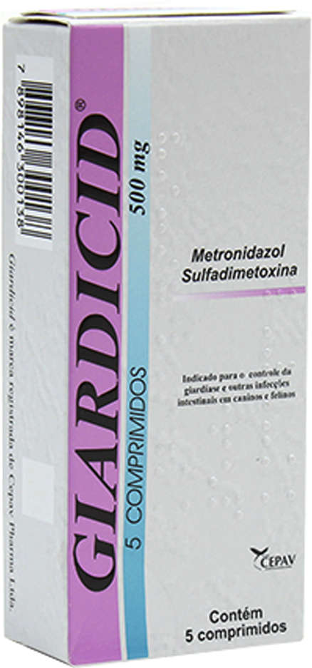 Antibiótico Giardicid 500mg - 5 comprimidos