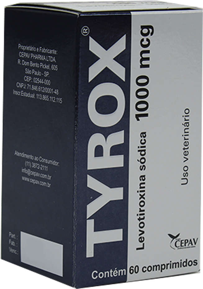 Repositor Hormonal Cepav Tyrox 1000 mcg - 60 Comprimidos