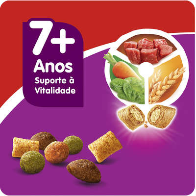 Ração Whiskas Carne 7+ Anos Gatos Adultos