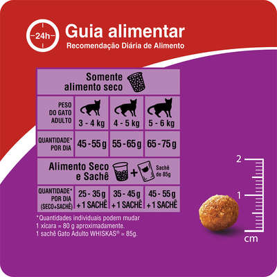 Ração Whiskas Carne 7+ Anos Gatos Adultos