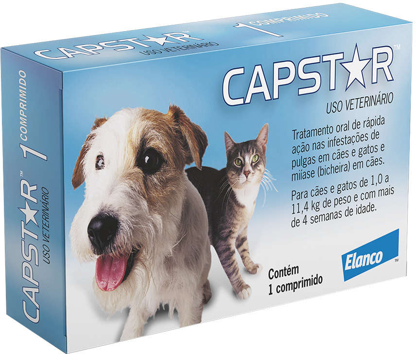Antipulgas Capstar 11 mg para Cães e Gatos até 11,4Kg - 1 Comprimido