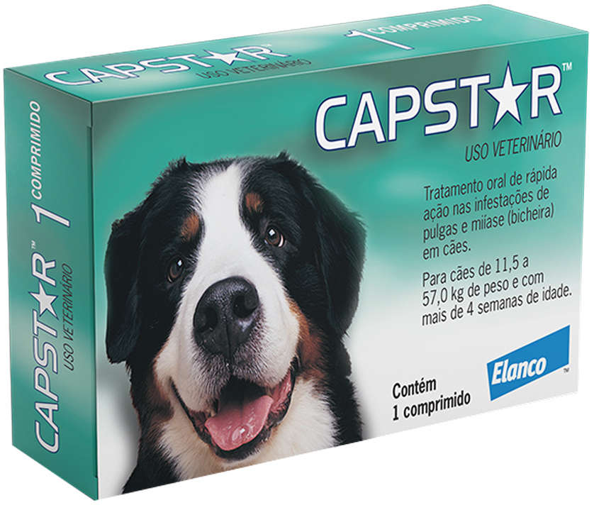 Antipulgas Capstar 57 mg para Cães acima de 11,4Kg - 1 Comprimido