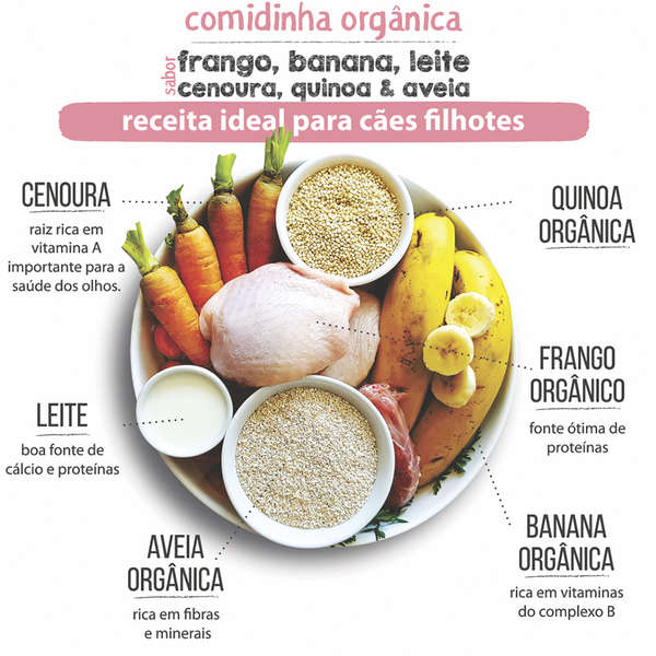 Ingredientes da comidinha All Love para cães filhotes