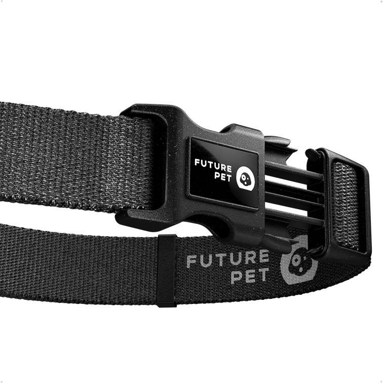 Coleira Future Pet Logo Brand Preta - Tam. P