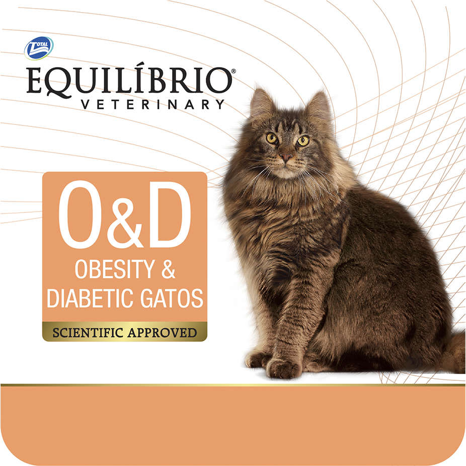Ração Seca Total Equilíbrio Veterinary O&D Obesity & Diabetic Gatos Adultos - 2Kg