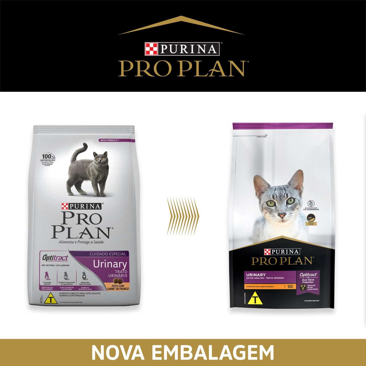 Ração Seca Nestlé Purina Pro Plan Trato Urinário Frango para Gatos Adultos - 1Kg