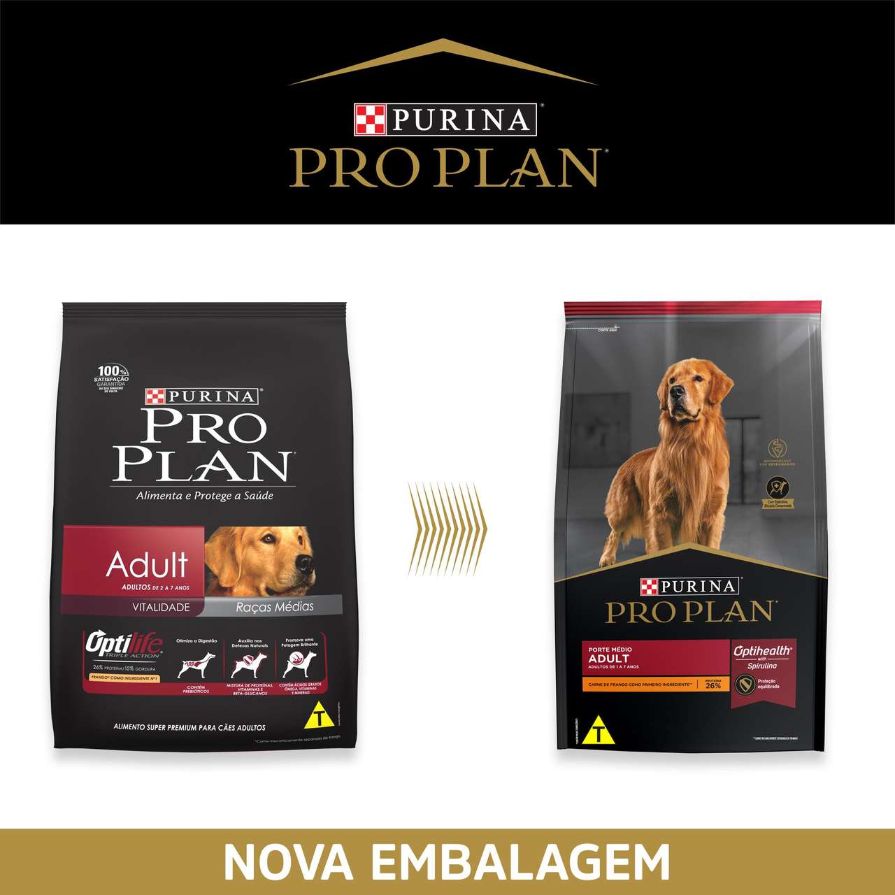 Ração Seca Nestlé Purina Pro Plan Frango Cães Adultos Raças Médias - 2,5Kg