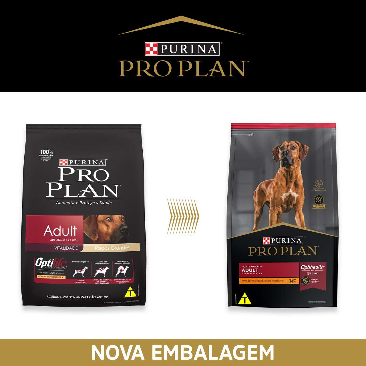 Ração Seca Nestlé Purina Pro Plan Frango Cães Adultos Raças Grandes - 2,5Kg