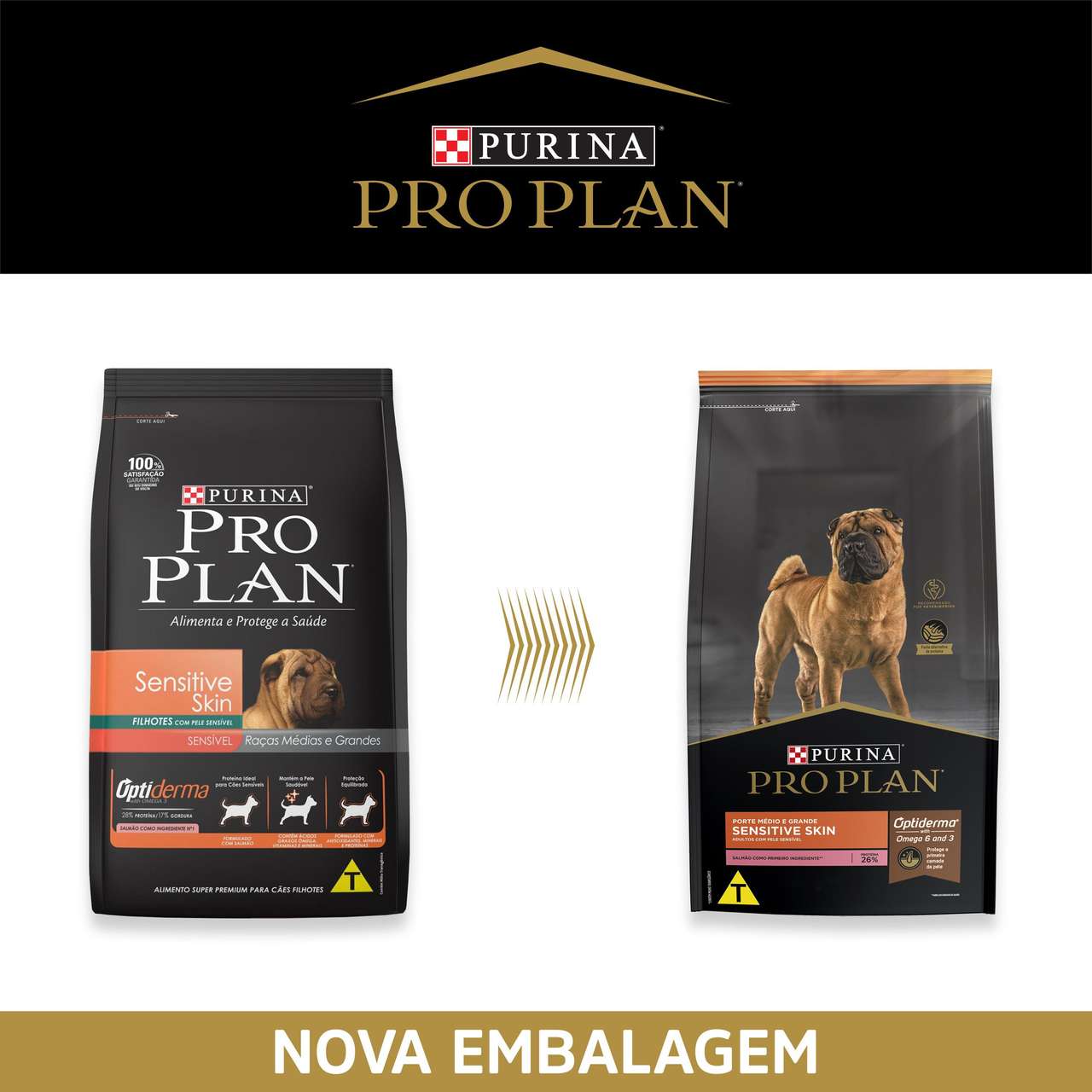 Ração Seca Nestlé Purina Pro Plan Pele Sensível Salmão Cães Adultos Raças Médias e Grandes - 2,5Kg
