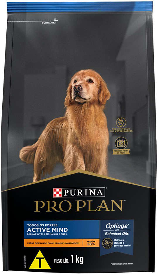 Ração Seca Nestlé Purina Pro Plan para Cães Adultos com Mais de 7 Anos Todos os Tamanhos - 1Kg