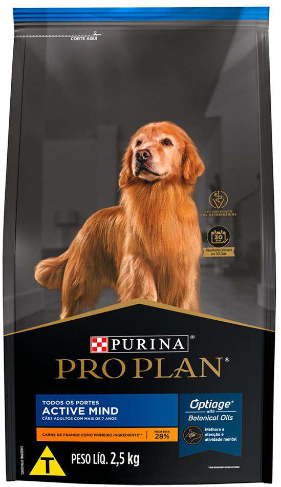 Ração Seca Nestlé Purina Pro Plan para Cães Adultos com Mais de 7 Anos Todos os Tamanhos - 2,5Kg