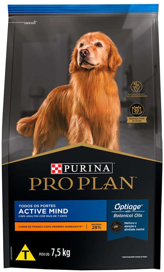 Ração Seca Nestlé Purina Pro Plan para Cães Adultos com Mais de 7 Anos Todos os Tamanhos - 7,5Kg