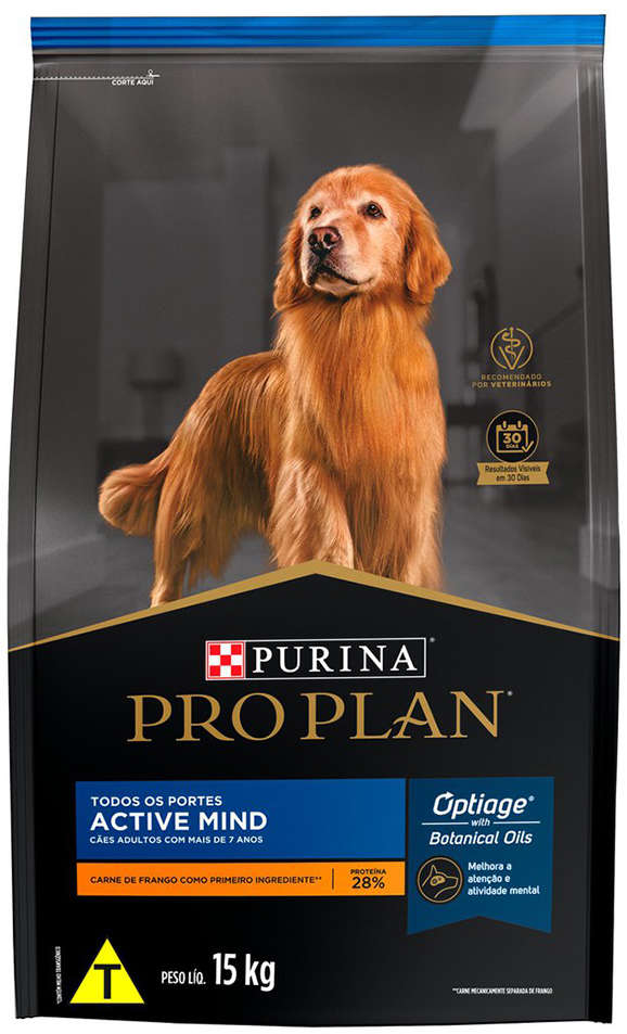Ração Seca Nestlé Purina Pro Plan para Cães Adultos com Mais de 7 Anos Todos os Tamanhos - 15Kg