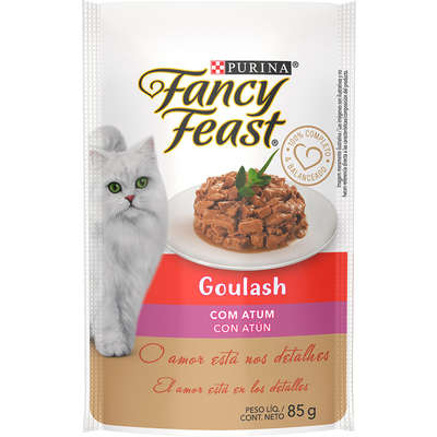 Racão Úmida Nestlé Purina Fancy Feast Sachê Goulash com Atum para Gatos Adultos