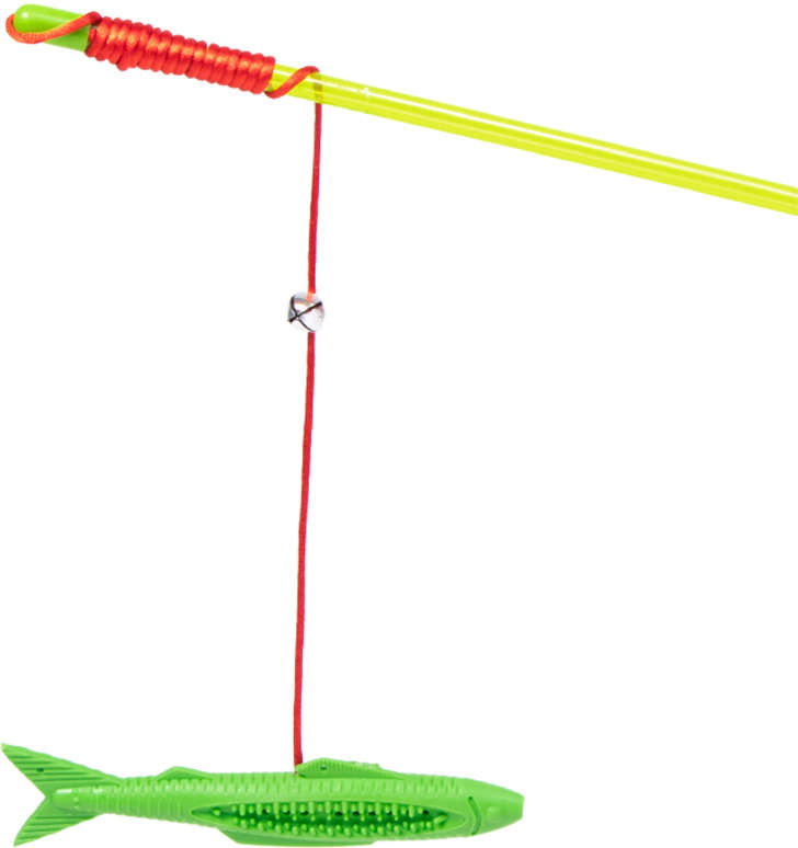 Brinquedo Varinha Dental Verde para Gatos - Tam. Único