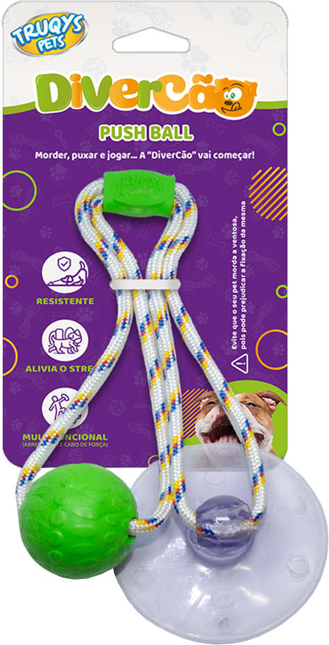 Brinquedo Push Ball Divercão Verde - Tam. Único