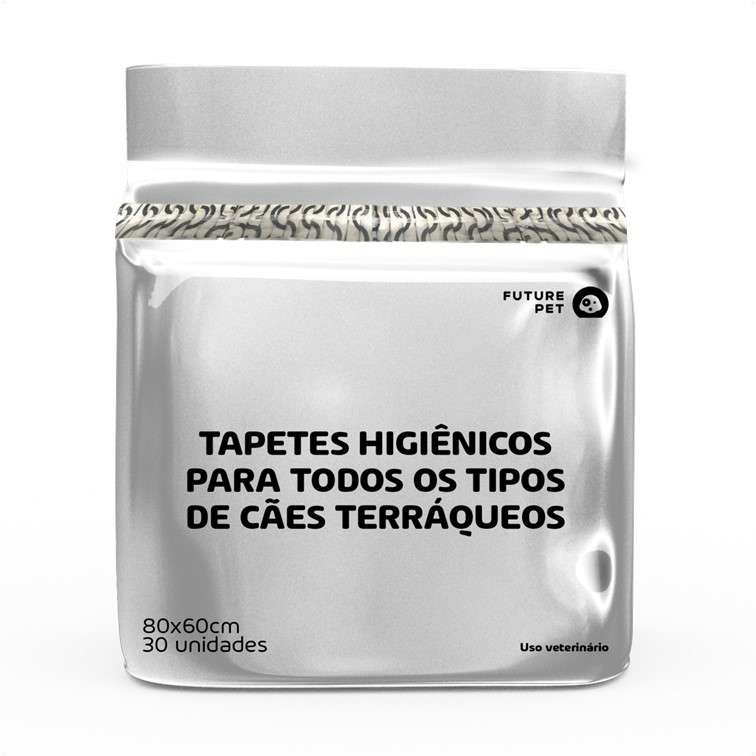 Tapete Higiênico Future Pet Carvão Ativado para Cães - 30 Unidades