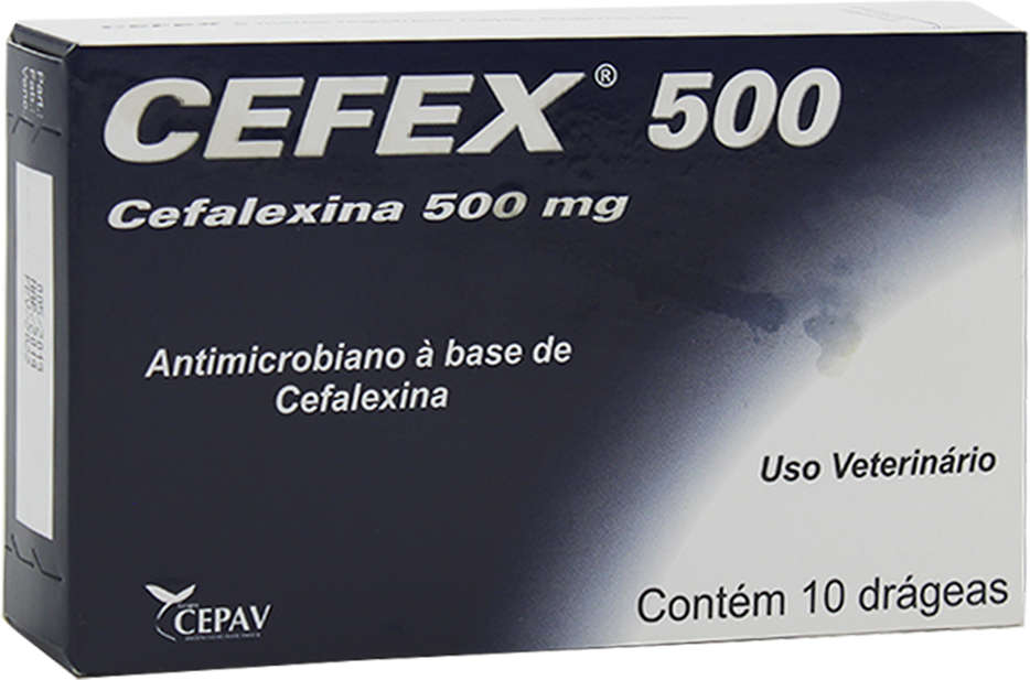 Antimicrobiano Cepav Cefex 500 mg - 10 drágeas