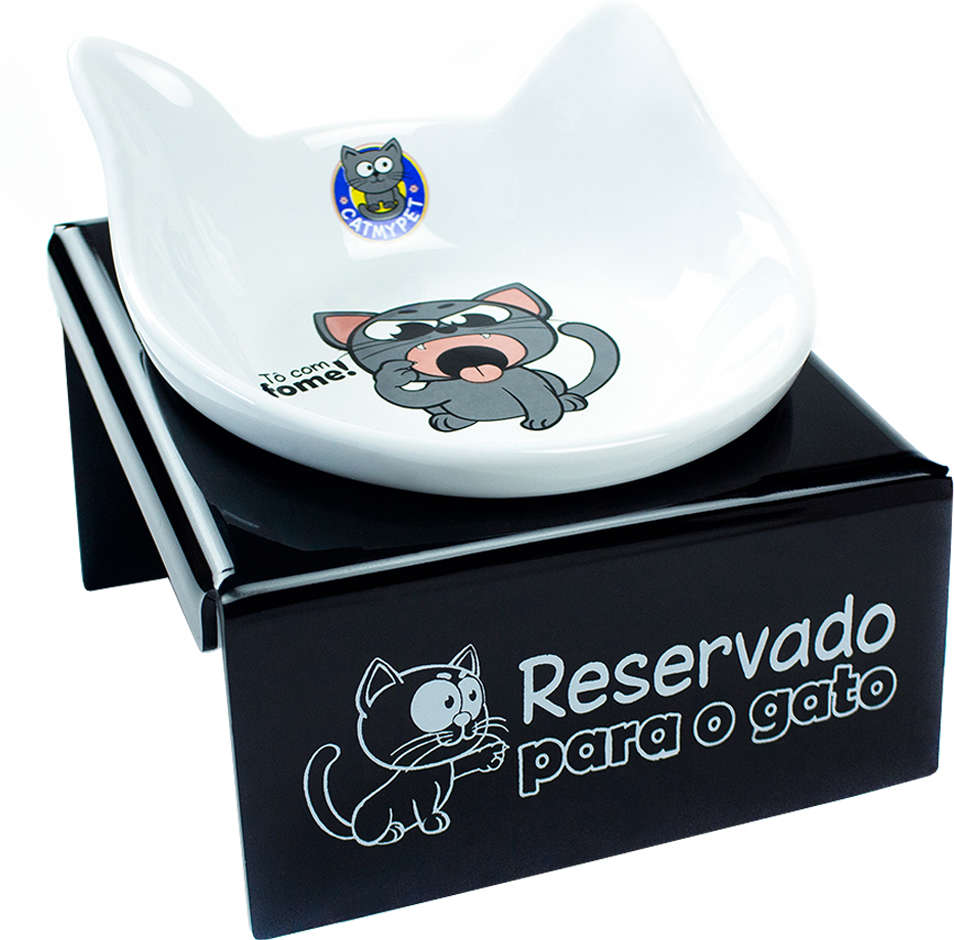 Comedouro CatMyPet Snack Cat - Preto