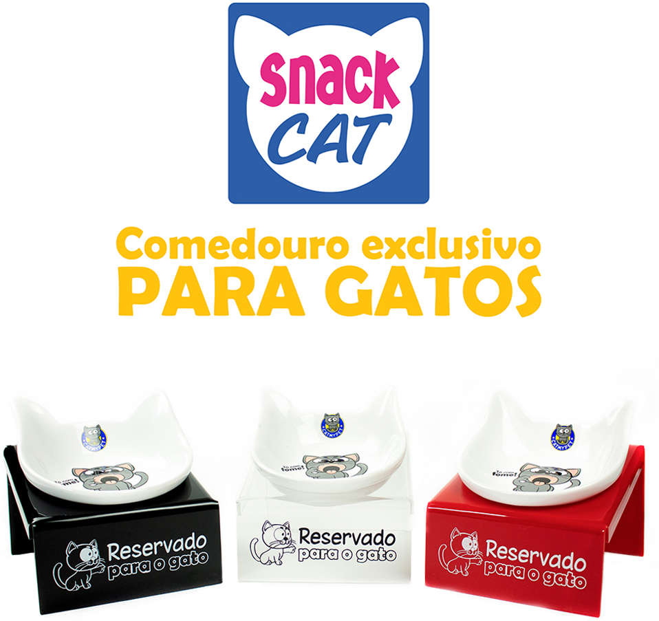 Comedouro CatMyPet Snack Cat - Preto